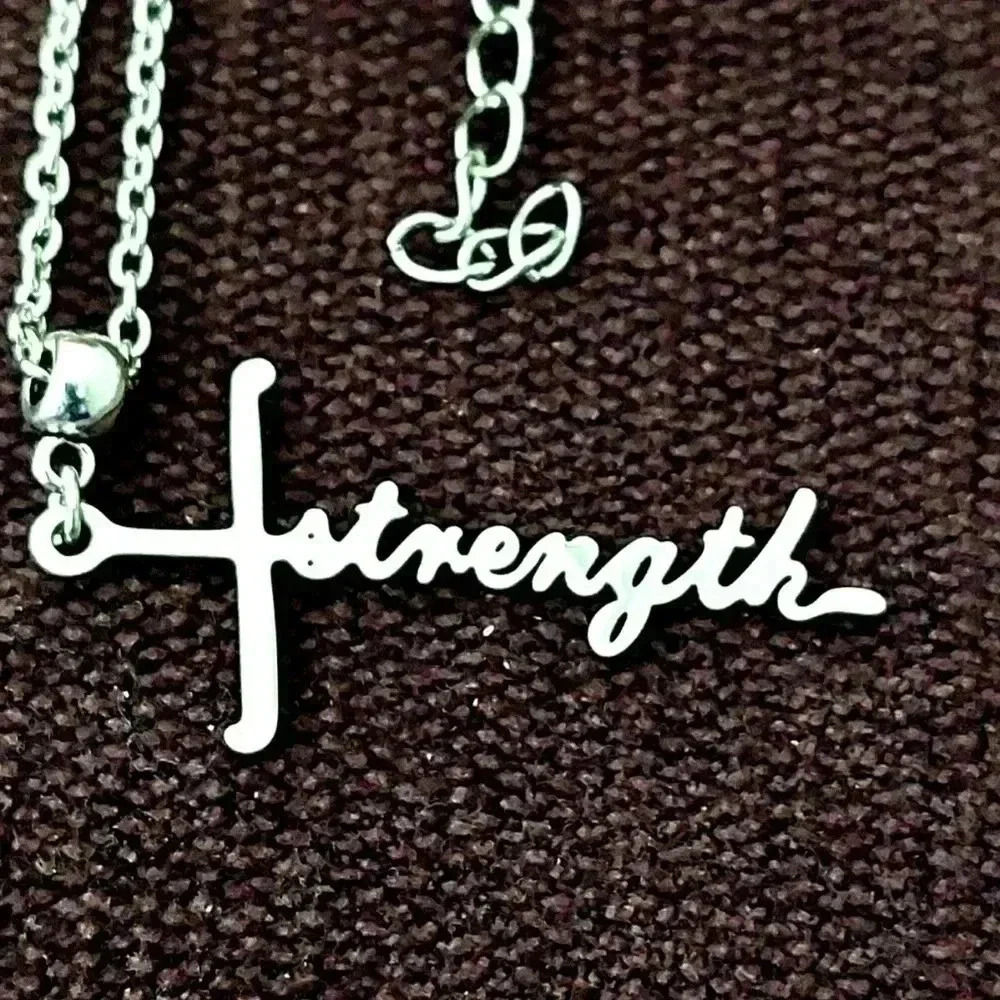 Strength God Jesus Cross Necklace